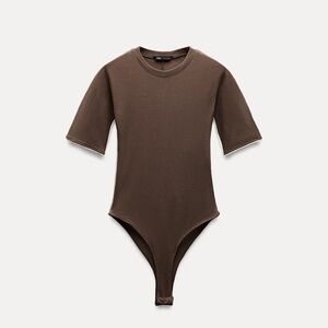 Brown Short Sleeve Bodysuit